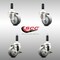 Service Caster 3 Inch 316SS Thermoplastic Rubber Swivel 7/8 Inch Stem Caster Brake SCC, 2PK SCC-SS316EX20S314-TPRB-2-TLB-2-78 - alternate 4